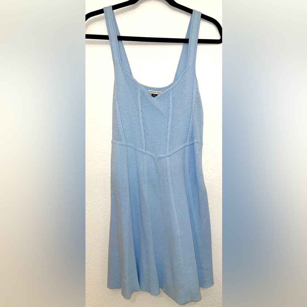 Light Blue Sleeveless Knit Dress